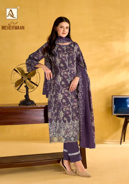 Meherwaan By Alok Suit Cambric Cotton Pakistani Dress Material